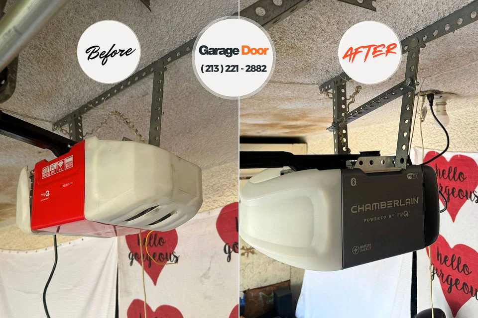 Before and after: garage door repair South Sumter, SC